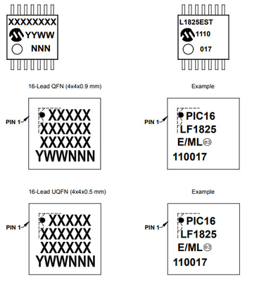 PIC16F1825T-I/ST PIC series Microcontroller IC Microchip FLASH 14-TSSOP
