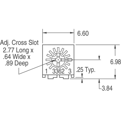 3362P-1-103LF 10k Ohm Trimmer Potentiometer Electronics Components