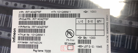 IRF1404ZPBF N Channel Transistor 180A 200W HEXFET FET MOSFET