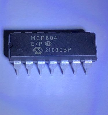 MCP604-E/P Microchip Op Amp DIP14 Automotive IC Quad Low Power Amplifier